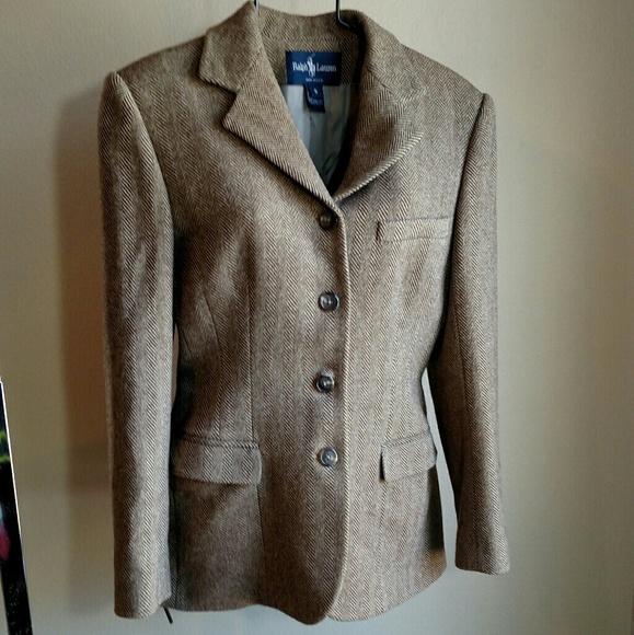 Ralph Lauren Herringbone Tweed Jacket 